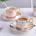 HOT SELLING Luxury cup and saucers sets coffee cups sets Europe fine bone china coffee cup and saucer tea set